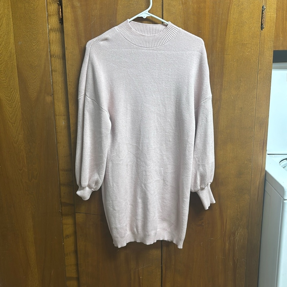 Pink sweater dress!